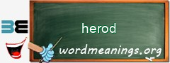 WordMeaning blackboard for herod